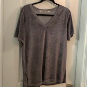 Michael Stars Super soft velvet grey top size M